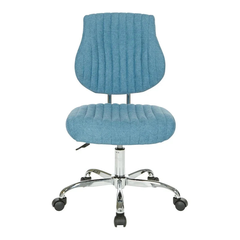 Chaise de bureau pivotante en tissu gris, pour le télétravail à la maison