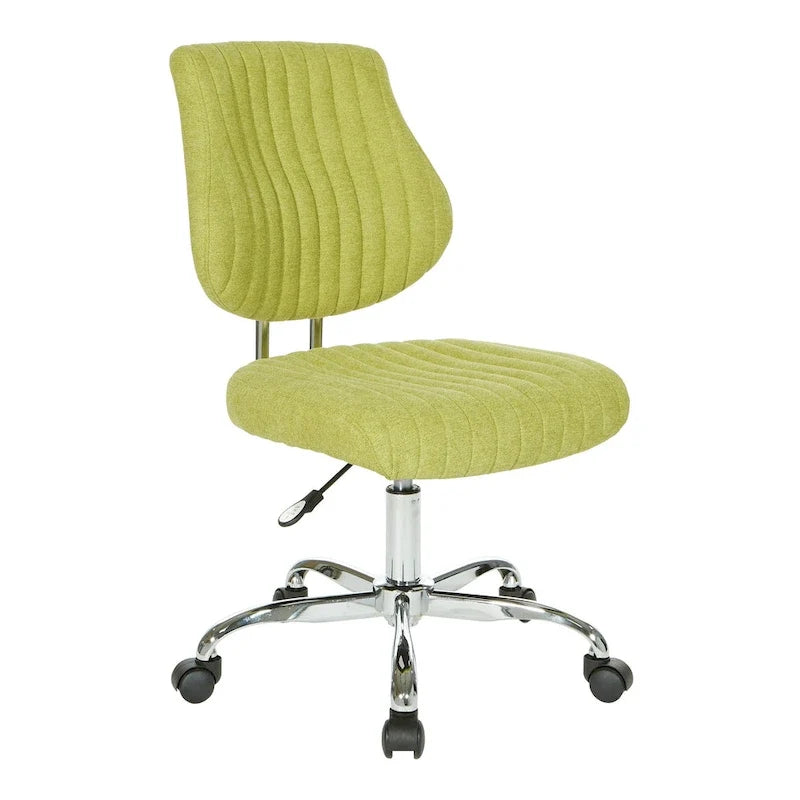 Chaise de bureau pivotante en tissu gris, pour le télétravail à la maison
