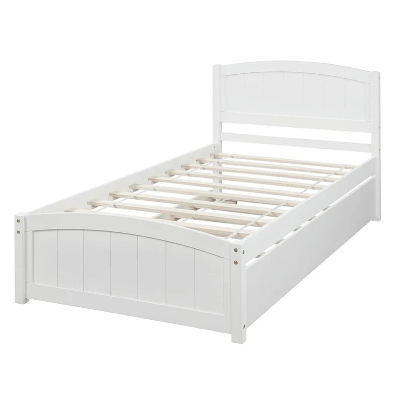 Cama de plataforma individual con cama nido
