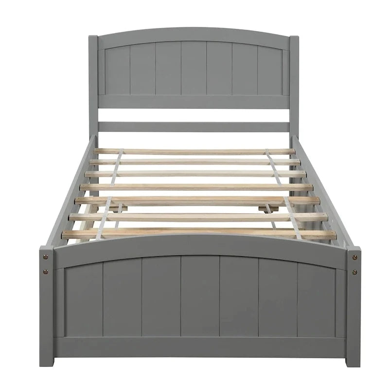 Twin Size Platform Bed with Trundle