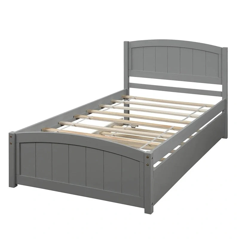 Twin Size Platform Bed with Trundle