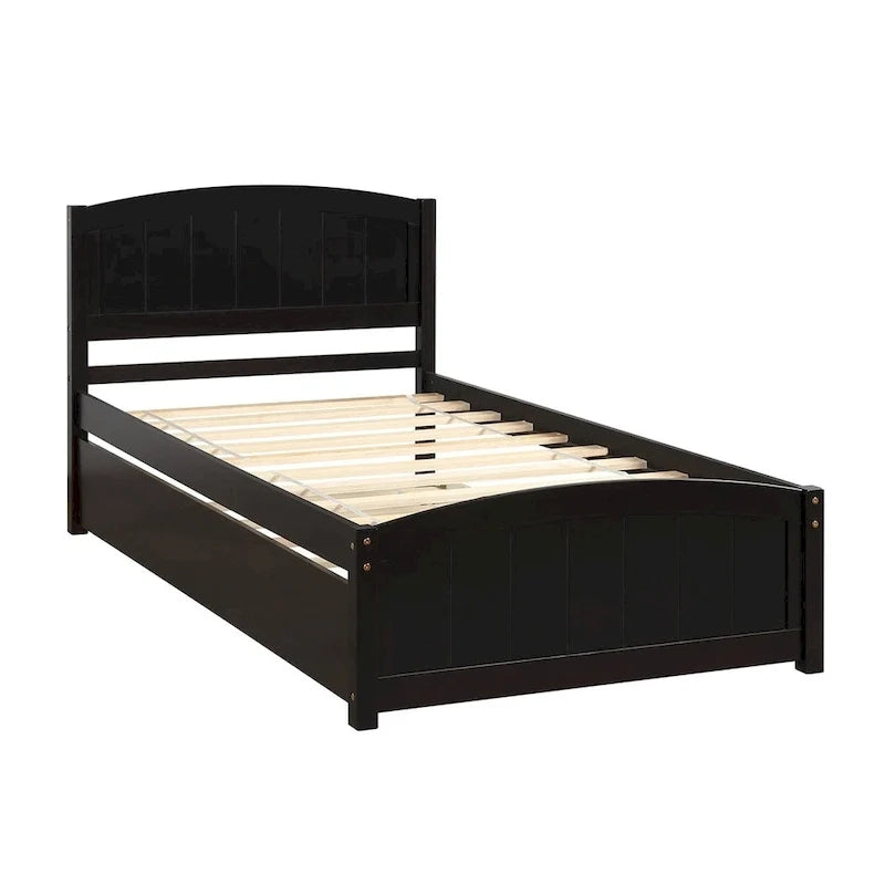 Twin Size Platform Bed with Trundle
