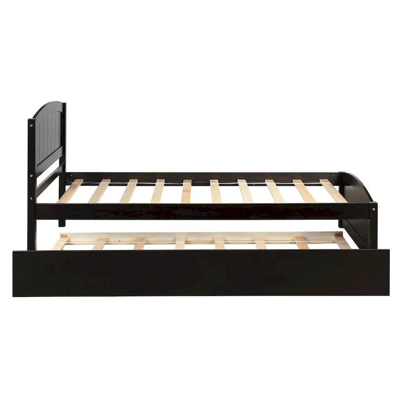 Twin Size Platform Bed with Trundle