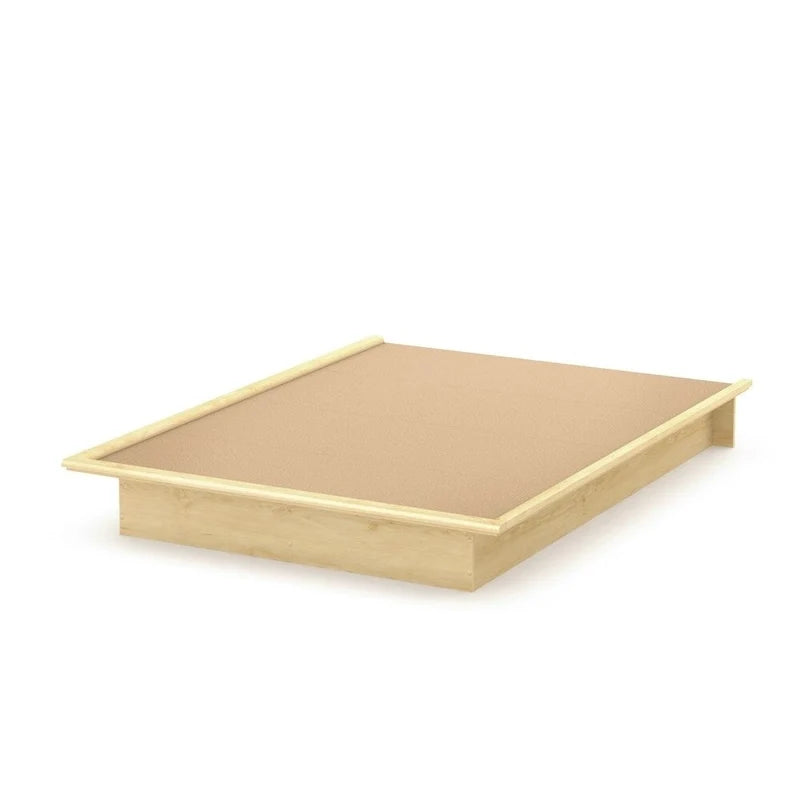 Estructura de cama de plataforma moderna y de perfil bajo, base flotante gris sin necesidad de somier para el dormitorio