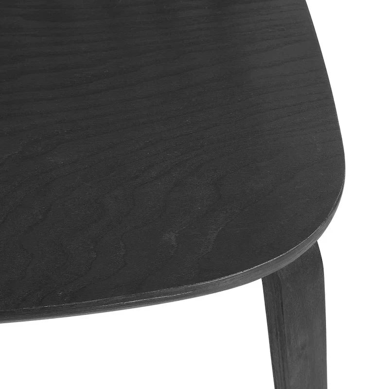 Esszimmerstühle im Landhausstil mit Sprossenlehne und gebogenen Holzbeinen, schwarz