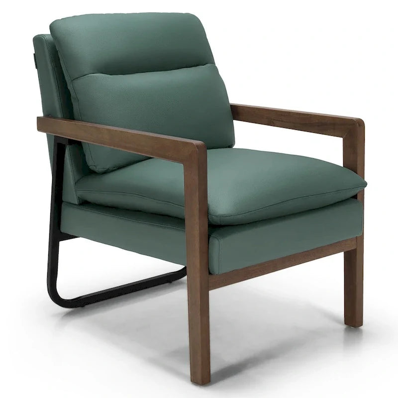 Moderner Akzent-Sessel mit Beinen aus Gummibaumholz