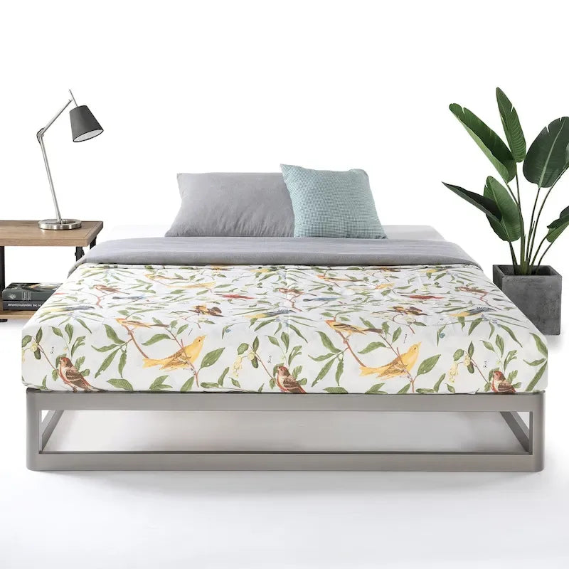 Estructura de cama con plataforma de metal resistente de 9 pulgadas