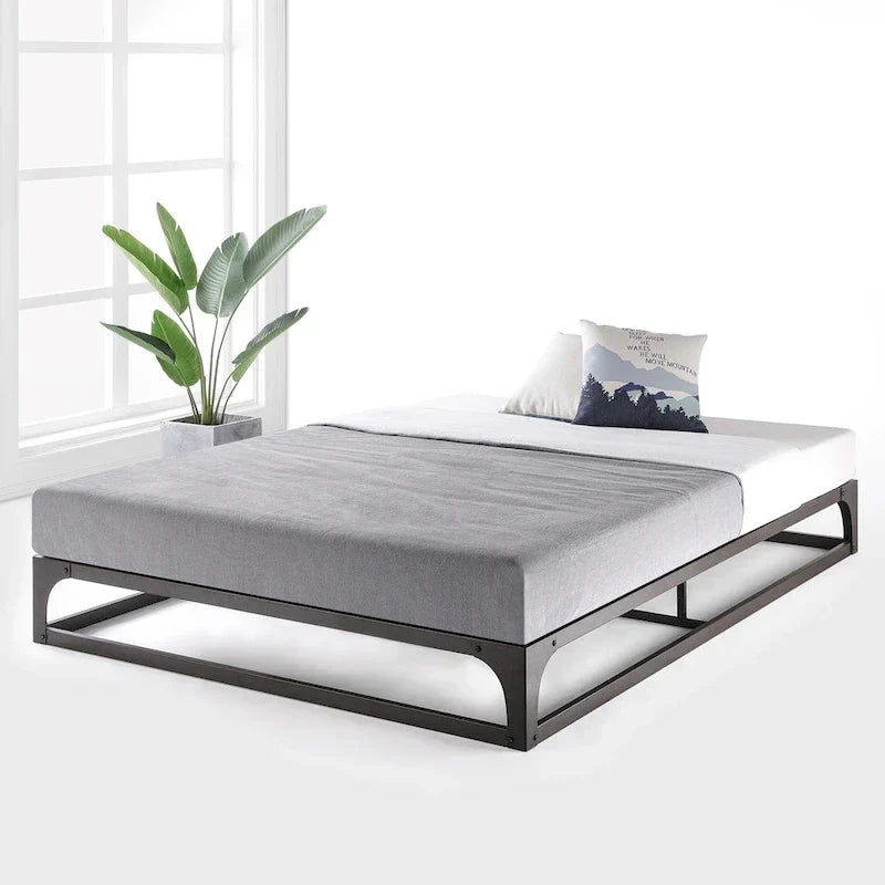 Estructura de cama con plataforma de metal resistente de 9 pulgadas