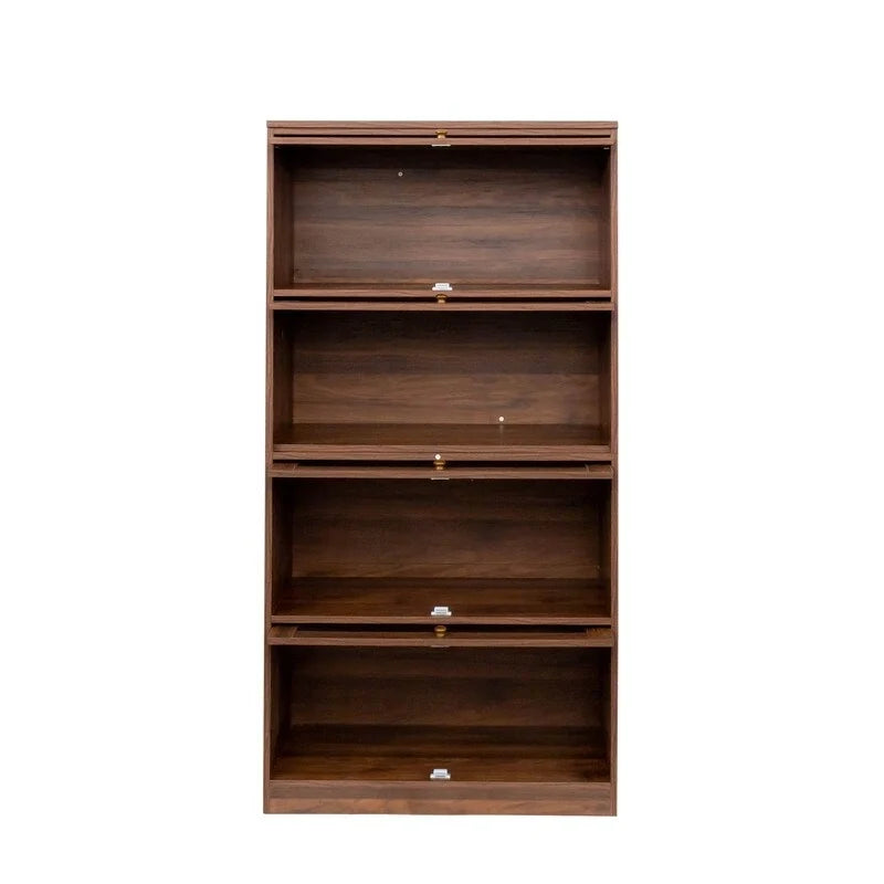 Modern Glass Doors Office Storage Cabinet Dustproof Bookshelf