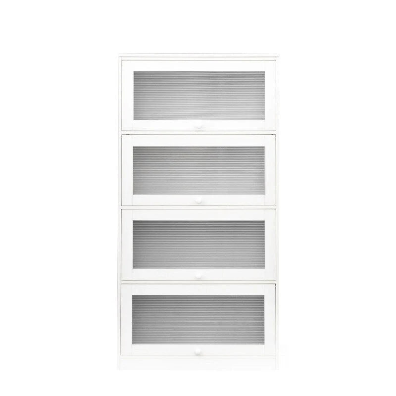 Modern Glass Doors Office Storage Cabinet Dustproof Bookshelf