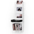 Estante blanco para tocadiscos