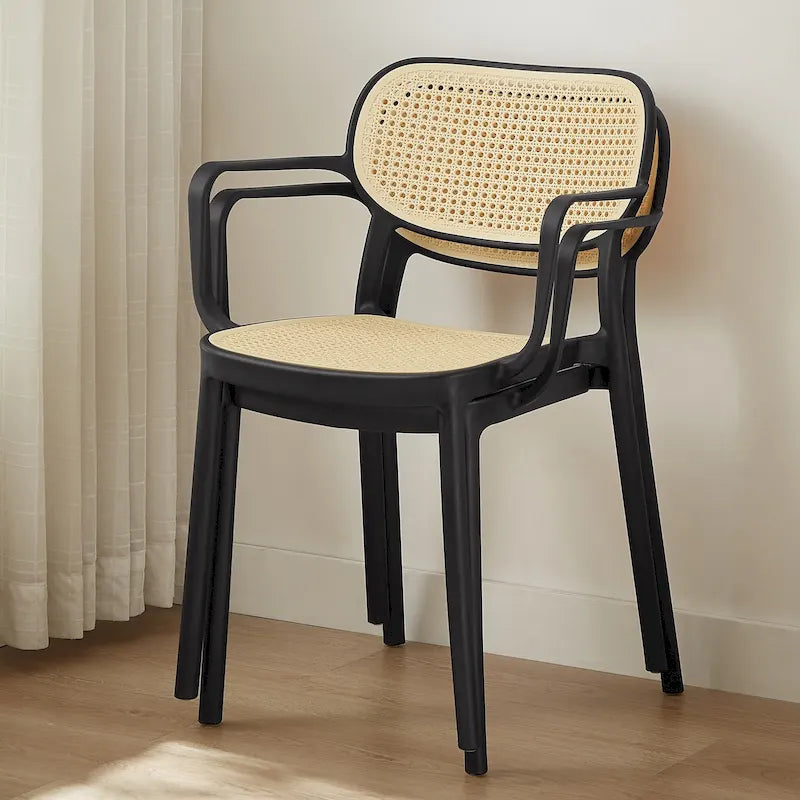 Set of 2 Modern Stackable Indoor or Outdoor Dining Chair