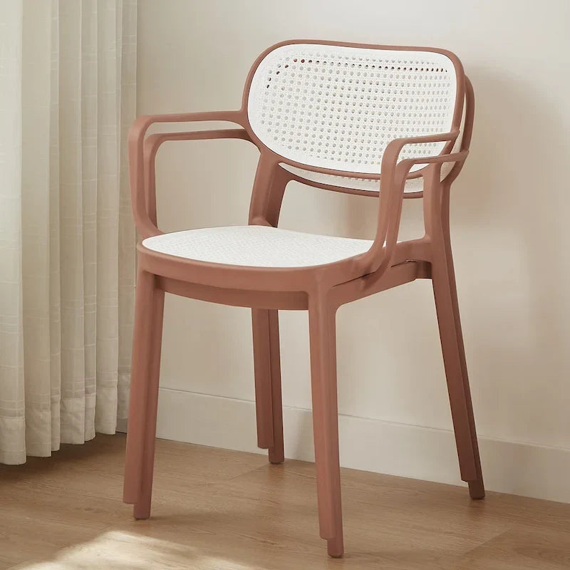 Set of 2 Modern Stackable Indoor or Outdoor Dining Chair