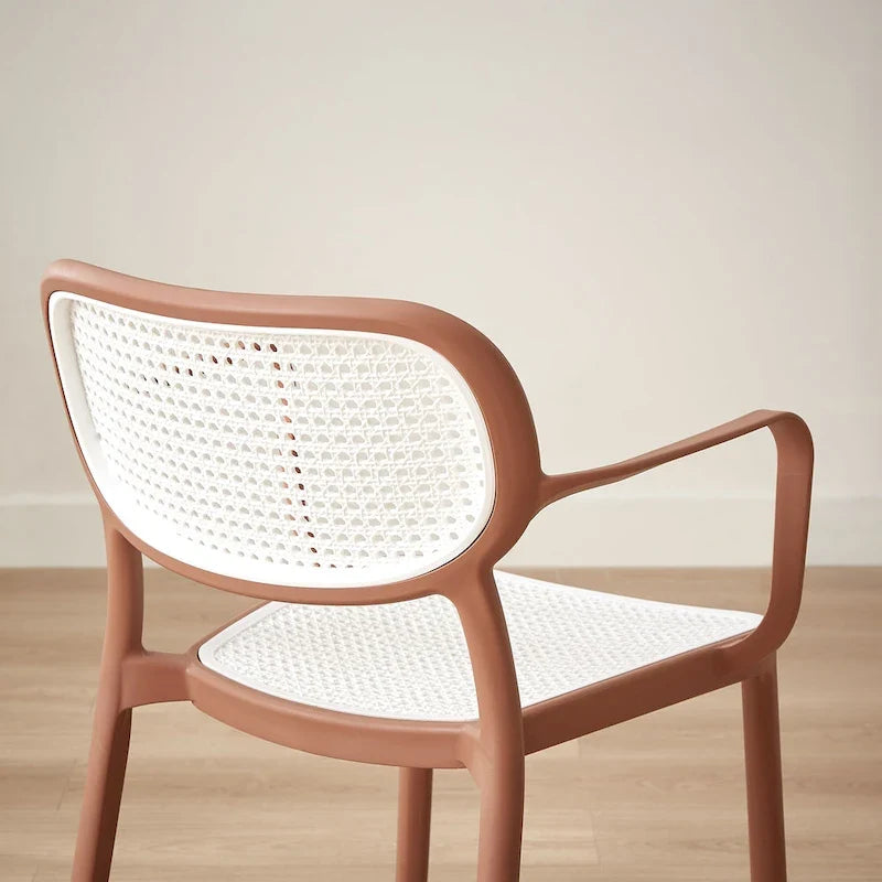Set of 2 Modern Stackable Indoor or Outdoor Dining Chair