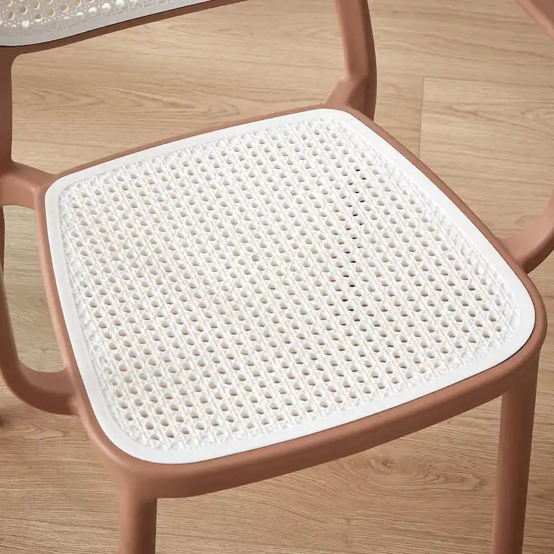 Set of 2 Modern Stackable Indoor or Outdoor Dining Chair