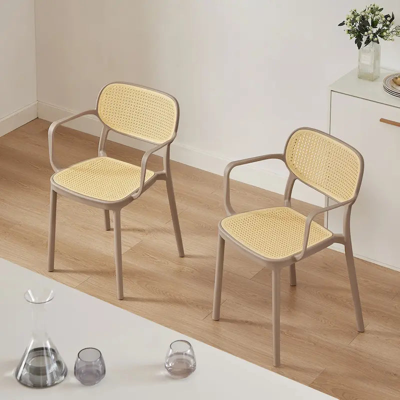Set of 2 Modern Stackable Indoor or Outdoor Dining Chair