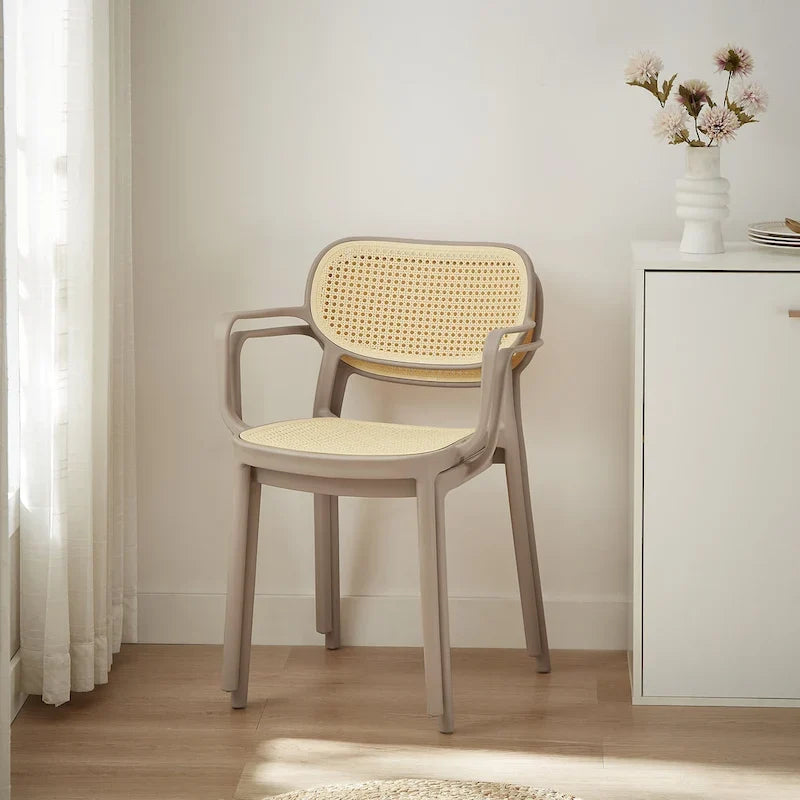 Set of 2 Modern Stackable Indoor or Outdoor Dining Chair