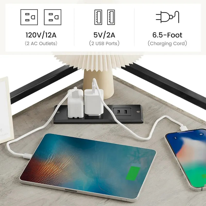 Eckschrank mit USB-Anschlüssen und Steckdosen