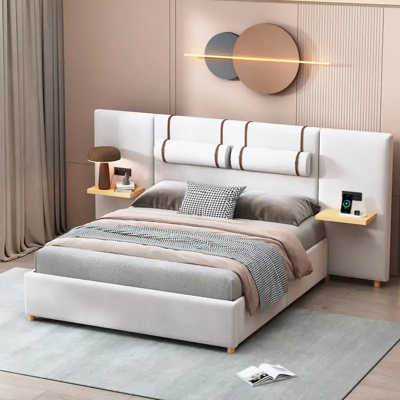 Modernes, luxuriöses Polsterbett mit Plattform