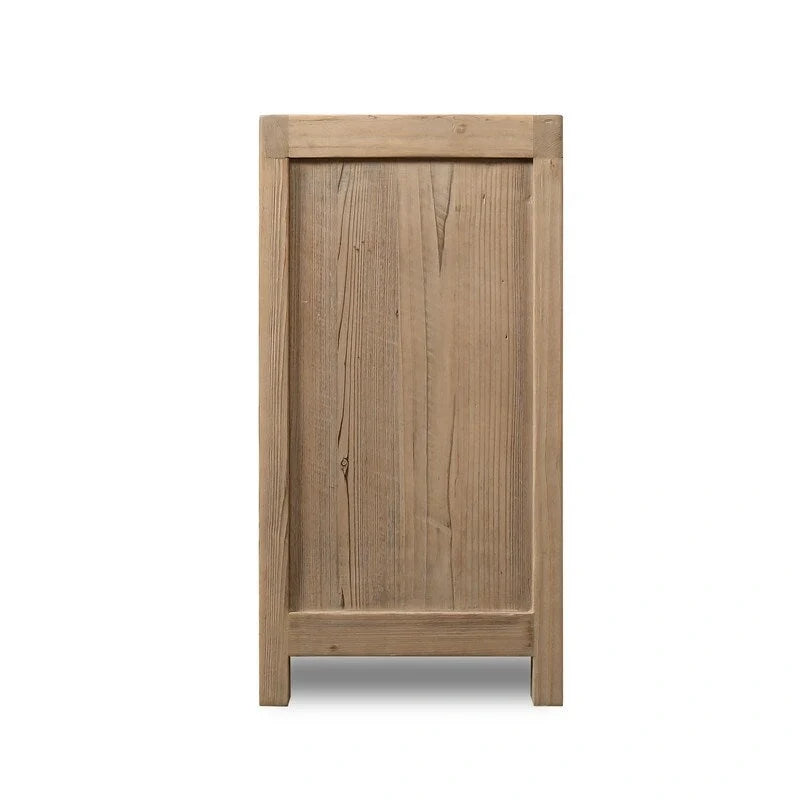 Schrank mit zwei Schubladen, naturbelassenes Massivkiefernholz im Used-Look