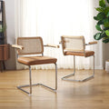 Rattan Cantilever Dining Chair Set of 2